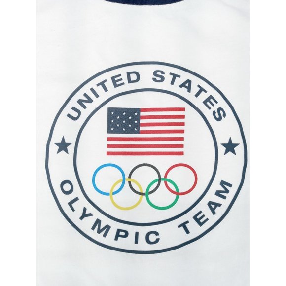 Ralph Lauren Olympic Top Women's Large White Short Sleeve 2012 American Flag New - Picture 3 of 8